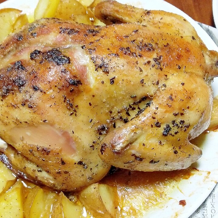 クリスマスチキン　丸鶏とポテトのオーブン焼き